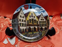 Frankfurti  porcelán  emléktányér