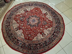 -50% Iráni isfahan motívumos kör 180 cm kézi gyapjú perzsa szőnyeg MZ506