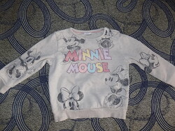 Minnie egeres, csajos pamut pulóver, 80-86-os