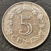 Málta 5 cent, 1976.