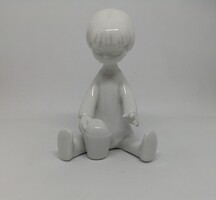 Hollóházi porcelán homokozós kislány!