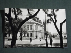 Képeslap,Székesfehérvár,Dózsa György tér,törvényháza látkép,részlet,1963-