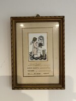 1971-es első áldozási oklevél keretezve (Czuri Judit)