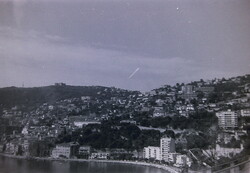 Régi fotónegatív tengerparti panoráma 1960-as évek B14/11/16