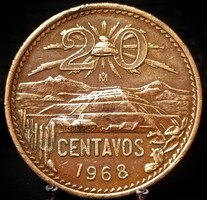 Mexikó 20 centavo, 1968 C11A3