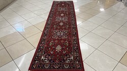3932 Hindu Hussianabadi kézi gyapjú perzsa futó szőnyeg 80X330CM INGYEN FUTÁR
