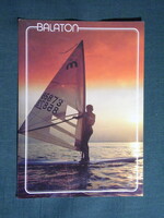 Képeslap,Balaton,szörf,hullámlovas,naplemente látkép,részlet,1989-