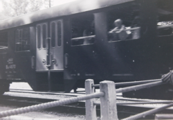 Régi fotónegatív robog a vonat -MÁV 1970-es évek B14/11/19