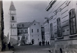 Régi fotónegatív Veszprém belváros 1960-as évek B14/11/26