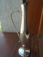 Ritka szép állapotu ful art deco füles váza vastagon ezüstözött