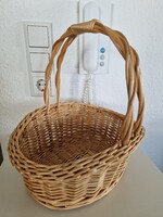 Ovális, füles, hibátlan fonott kosár
