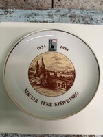 Hollóházi Magyar Teke Szövetség “ 1934 - 1984 “ Emlék Porcelán Dísztál A146