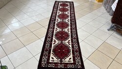 3717 Hindu Hamedan kézi gyapjú perzsa futó szőnyeg 90X370CM Ingyen Futár