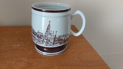 (VBL1) Hollóházi porcelán sörös korsó (MÉH Vállalat)