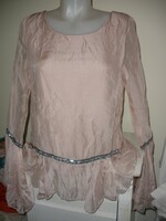 100% selyem blúz, púder
