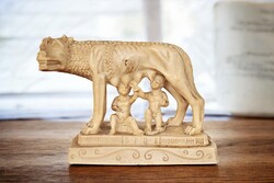 Vintage Romulus és Remus szobor