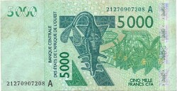 5000 frank francs 2003 Nyugat Afrika Elefántcsontpart