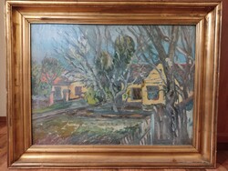 Schéner Mihály: Táj olajfestmény