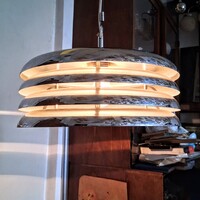 Retró krómozott iparművészeti mennyezeti lámpa - Borsfay