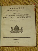 RELATIO SUB-DEPUTATIONIS......NOBILIUM,AC BANDERIORUM....  PEST 1831 ANTIK JOGI KÖNYV