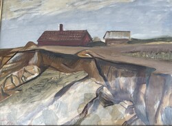Szurcsik János. Szakadozó homok part.1976