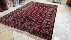 3867 EREDETI Üzbegisztáni Tekke kézi  gyapjú perzsa Szőnyeg 227X348CM INGYEN FUTÁR