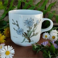Alföldi porcelán gyógynövényes bögre botanika sorozat