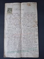 Antik kérvény 1901-ből Dunavecsén Borbély Sándor