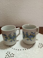 Zsolnay nefelejcses ,porcelánbögre ( 2 darab együtt)