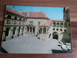 Régi képeslap, Sárospatak, Rákóczi vár, Perényi loggia, használt
