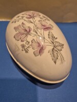 Hollóházi nagyméretű ritka porcelán tojás bonbonier