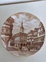 AK Kaiser jelzésű, 24 cm átmérőjű, hibátlan német porcelán falitányér