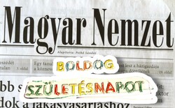 2022 szeptember 22  /  Magyar Nemzet  /  Születésnapra :-) Eredeti, régi ÚJSÁG Ssz.:  24986