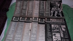 1980. MODELLEZÉS kreatív hobby újság MAGAZIN TELJES ÉVAD MELLÉKLETEKKEL GYŰJTŐI a képek szerint