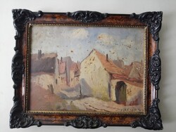 VÁROS SZÉLE - JELZETT FESTMÉNY - FÜZESY F S
