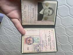 1942 magyar királyi állam vasutas arcképes igazolvány