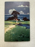 Antik, régi tájképes litho képeslap                       -16.
