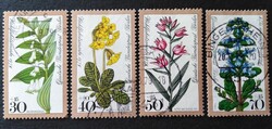 BB573-6p / Németország - Berlin 1978 Népjólét . Vadvirágok bélyegsor pecsételt