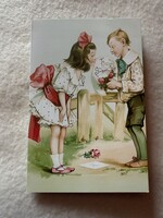 Postatiszta repro kinyitható képeslap                        -23.