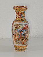 Satsuma Japán Váza ANTIK 1870 Előtti GYÖNYÖRŰSÉG/ Kézzel festett