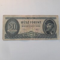 Húsz Forint - 1975 - ös bankjegy - felvágás-hibás