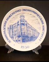 Lomonosov orosz porcelán dísztányér