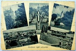 Győr - mozaik lap , országzászló ..  1943