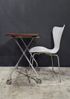 Retro, mid-century modern foldable table, writing desk, trolley