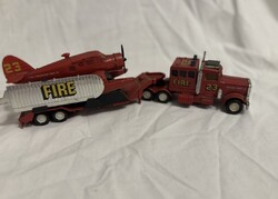 Matchbox Superkings Peterbilt fire spotter plane transporter