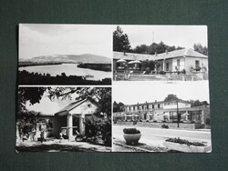 Képeslap,Tahi,mozaik,iskola,borozó,étterem látkép,részlet,1976-
