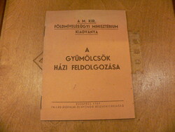 FÖLDMÍVELÉSÜGYI MINSZTÉRUM KIADVÁNYA 1939