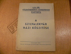 FÖLDMÍVELÉSÜGYI MINSZTÉRUM KIADVÁNYA 1939