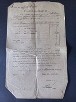A Magyar Királyi Adóhivatal fizetési meghagyása 1897-ből Kunszentmiklós