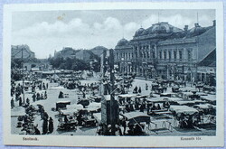Szolnok - Kossuth tér , piac, üzletek    1916